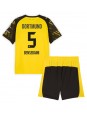 Billige Borussia Dortmund Ramy Bensebaini #5 Hjemmedraktsett Barn 2025-26 Kortermet (+ Korte bukser)